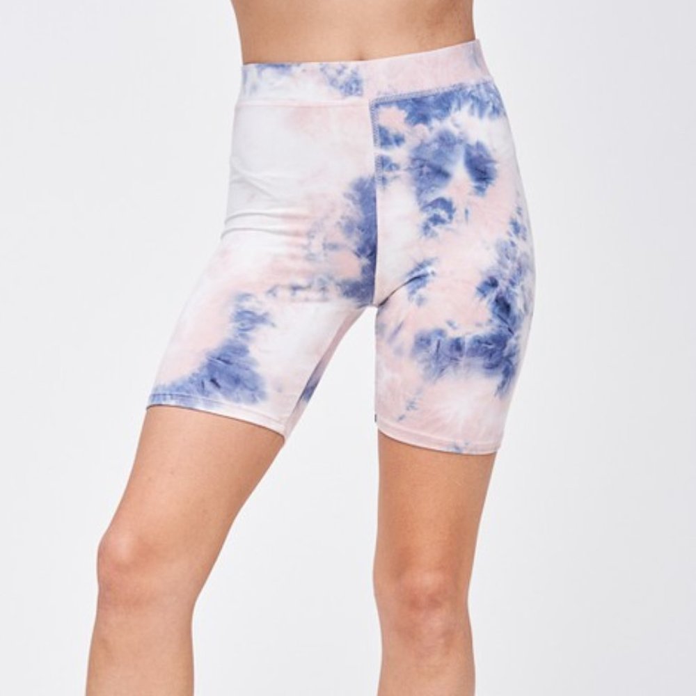 Tie Dye Biker Short/T-Shirt Loungewear Combo - Picture 7 of 7